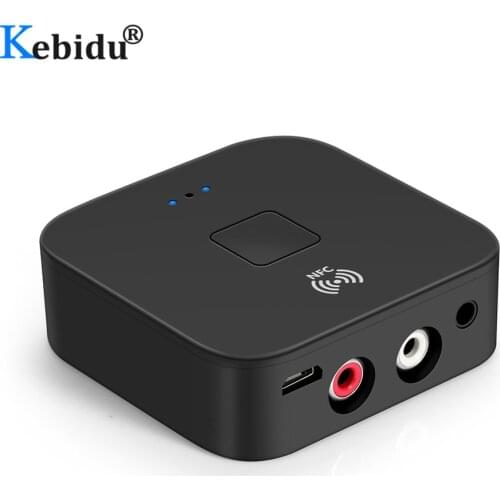 Bluetooth 5.0 RCA Audio Receiver 3.5mm 3.5 AUX Jack Music Wireless Bluetooth Adapter With NFC For Car TV Speakers Auto ON/OFF