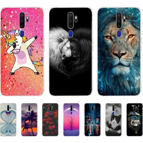 For OPPO A5 2020 Case Luxury TPU Silicone Cases for OPPO A9 2020 Phone Back Cover Funda Coque cat