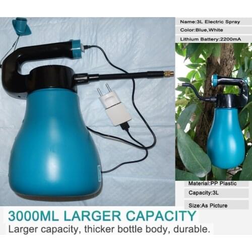 Garden 3L Electric Watering Cans For Flowers Sprayer Plant Watering Spray Pressure Sprayers Jardin Irrigator Pot Spray Bottle