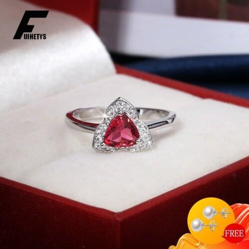BaliJelry Retro Women Rings Silver 925 Jewelry Geometric Ruby Zircon Gemstone Charm Finger Ring for Wedding Engagement Accessory