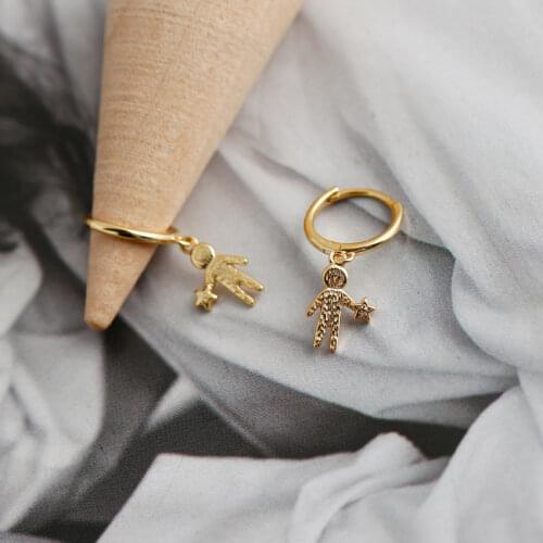 LOOXI Silver Gold Color 8.9mm Plain Boys Drop Earrings Dangle Charm Luxury Women Rock Punk Piercing Ohrringe Jewelry Pendiente