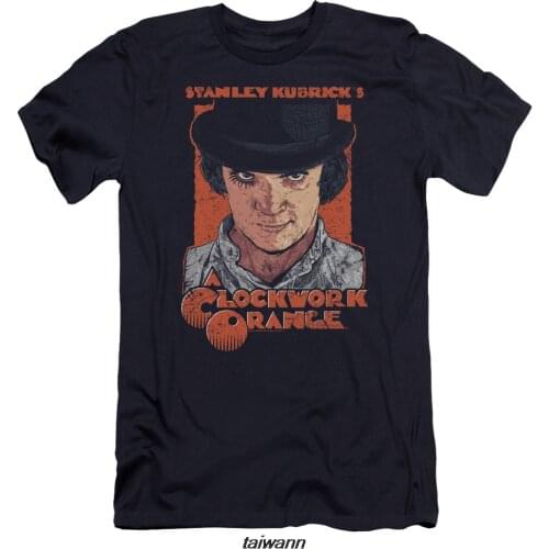 T shirt men novelty tshirt A Clockwork Orange Premium Canvas Premium Shirt - Sinister Stare