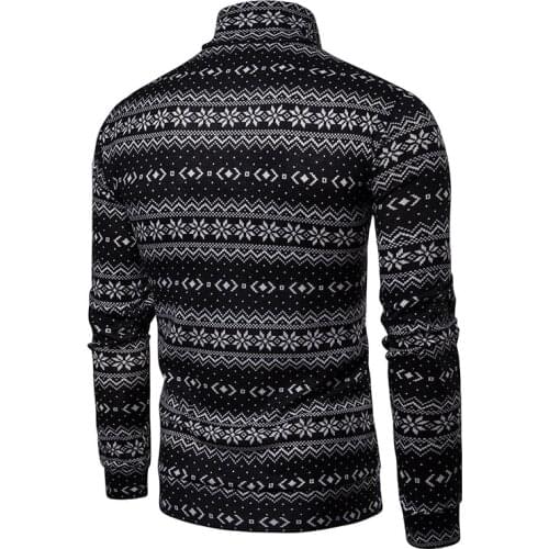 Male Fashion Casual Sweaters Pullover Smart Autumn Slim Windproof O-Neck Bottoming shirts Homme Men Printed Sweater 2020