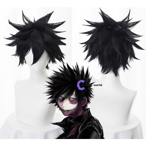 Anime My Hero Academia Dabi Wig Cosplay Costume Boku no Academia Short Black Heat Resistant Synthetic Hair Party free wigcap