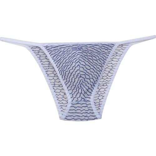 Striped Sexy Bikini Mens Underwear Briefs Shorts Protruding Pouch Smooth Male Underwear Underpants Men Undershorts Brief