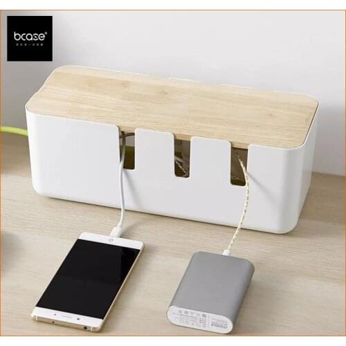 Youpin Bcase Power Strip Storage Box Anti Dust Charger Socket Organizer Network Line Storage Bin Charger Wire Storage Box