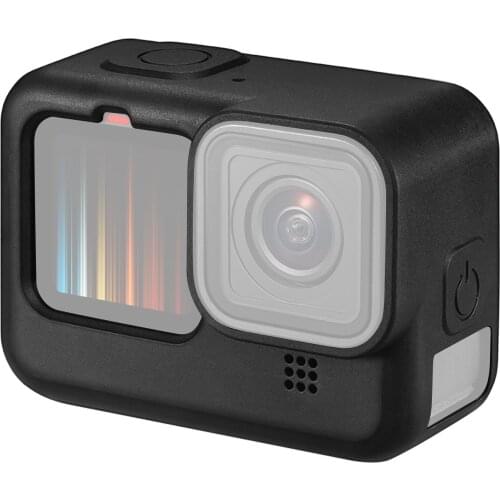 Action Camera Cage Silicone Protective Case Photography Accessory with Lens Cover Hand Rope Replacement for GoPro Hero 9 Black