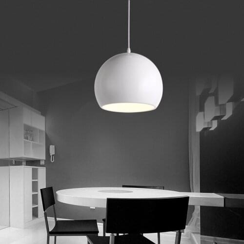 Modern simple Restaurant Bar creative art small pendant lights study led aluminum living room lamps Nordic black and white