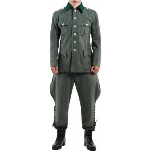 Military Uniform War Reenactments WWII WW2 GERMAN M36 OFFICER WOOL FIELD UNIFORM TUNIC & BREECHES 5605101