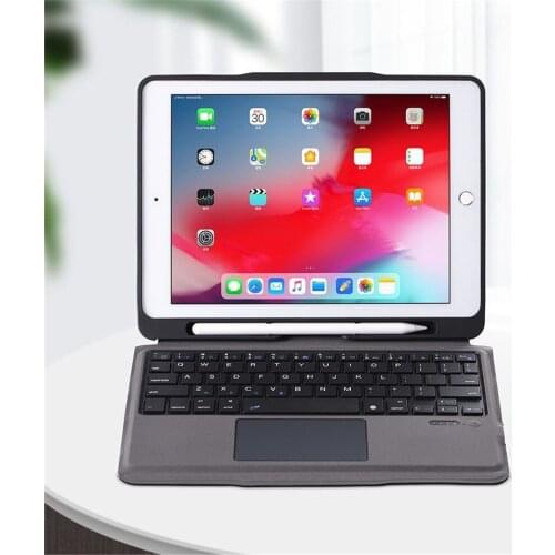 Magic Touchpad Keyboard Case for iPad Air 1 2 Pro 9.7 Inch 2017 2018 5th 6th Gen Cover with 7 Color Backlit Bluetooth Keyboard