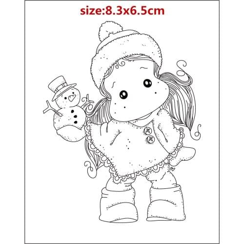 Yulan Girl A Snowman Metal Cutting Dies And Stamps Dies For Scrapbooking Album Embossing New Dies For