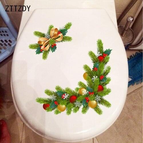 ZTTZDY 22.6×22.6CM Creative Splicing Branch Ring WC Decoration Toilet Decals Fashion Home Wall Stickers T6-0114