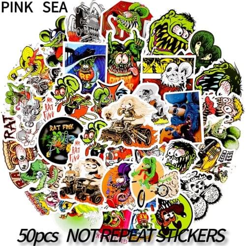 10/30/50Pcs/set Tales Of The Rat Fink Cartoon Stickers For Skateboard Scrapbook Bicycle Motorcycle Laptop Luggage Suitcase Decal