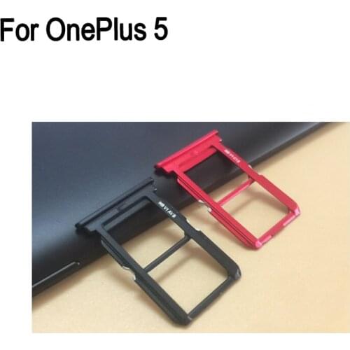 100% Black SIM Card Tray For OnePlus 5 SD Card Tray SIM Card Holder SIM Card Drawer For OnePlus5 Parts For OnePlus 5