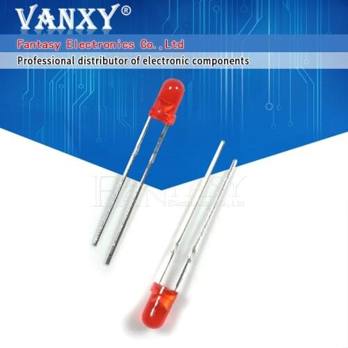 100pcs Red light-emitting diodes Red turn Red 3mm led