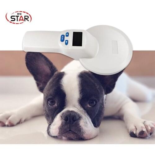 134.2khz portable rfid scanner ISO11784 FDX-B animal chip handheld reader dog chip scanner for reading rfid transponder tag