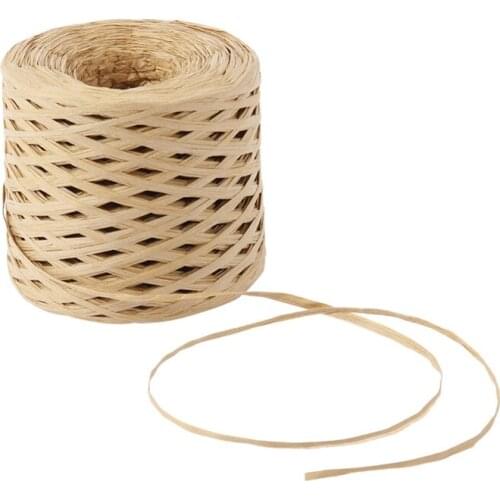 200M Raffia Paper Rope Raffia Ribbon Natural Lace Rope Gift Box Wrapping DIY Crafts Wedding Birthday Xmas Party DecorationsA
