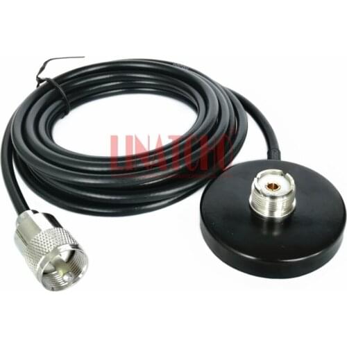 3 meters RG58U SO239 female car radio antenna 5cm mini uhf small magnetic base bracket PL259 male