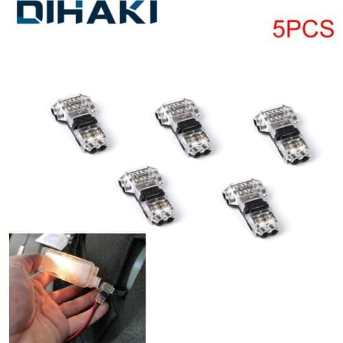 5Pcs T-type Wire Connector Cable Terminal Connector Quick Splice 25mmx10.55mm for Electrical Car Audio 24-18AWG Wire ABS+Copper
