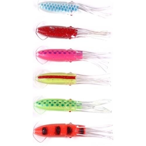 6pcs/pack octopus squid Soft bait Rubber Tackle Baits Soft Fishing Lure 10cm 7.7g