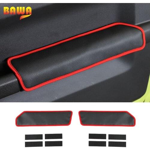 BAWA Car Interior Parts Accessories For Suzuki Jimny 2019 2020 2021 Car Door Armrest Handle Pad Mat Protection Cover