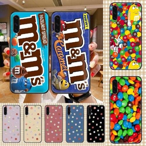 M&Ms Chocolate Phone case For Samsung Galaxy A 3 5 7 8 10 20 21 30 40 50 51 70 71 E S 2016 2018 4G black fashion bumper trend