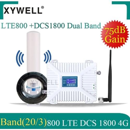 4g repeater LTE 800 Band20 1800 gsm signal booster Dual-Band Cellular Mobile Signal Booster DCS LTE 1800 800 2G 4G gsm repeater