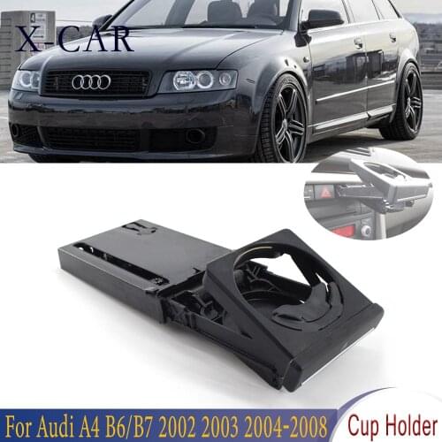X-CAR 1 Pcs New Black Front Car Cup Holder Water Drink Holder Car Accessories For Audi A4 B6/B7 2002 2003 2004-2008 8E1862534H