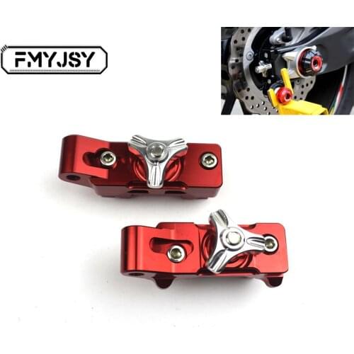FZ 07 MT 07 Racing Rear Axle Chain Adjuster Blocks Slider Swingarm Spool Adapter Mounts for 2013-2017 Yamaha FZ07 MT07 FZ-07