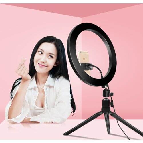 16/20/26cm Fill Light Led Selfie Phone Ring Light Make up Lamp Photography Lighting With Tripod Stand Holder Youtube Video