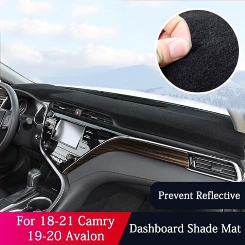 QHCP 3D Car Dashboard Covers Mat Shade Cushion Pad Polyester Sunshade Carpet Interior Accessories Fit For Toyota Camry 2018 2019