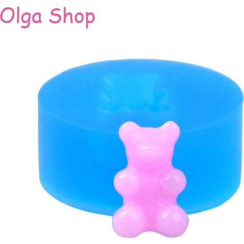 KYL160 16.7mm Kawaii Bear Candy Silicone Mold - Cake Decorating Miniaturesweet Chocolate Fondant Resin Pendant Jewelry Charm
