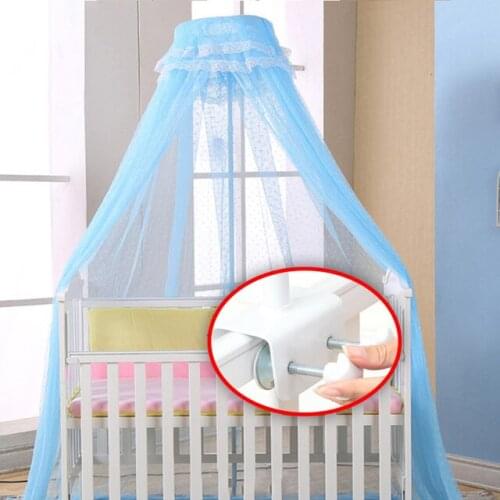 Summer Baby Mosquito Net Mesh Hung Dome Infant Baby Bed Hanging Tent Portable Toodler Crib Canopy Netting Curtains with Holder