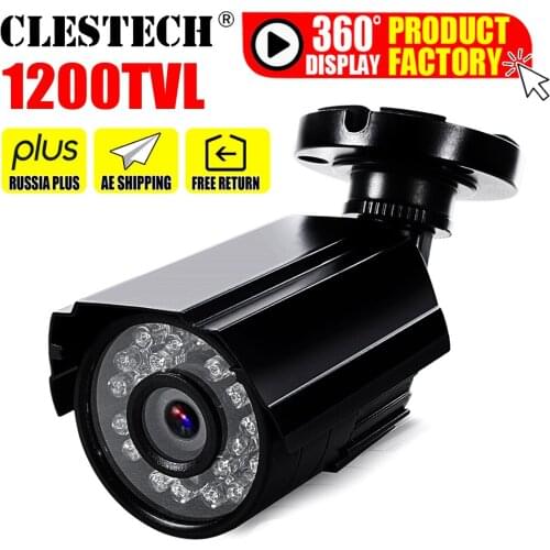 Metal 1/3cmos 1200TVL CCTV Security Surveillance HD Mini Camera ir infrared 24LED 30m Night Vision Waterproof IP66 Color vidicon