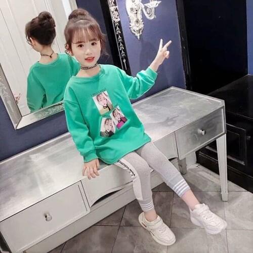 New Scoop Spring Autumn Tops Hoodies Girls Sweatshirts Coat Kids Outwear Teenager Children Clothes High Quality