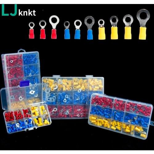 Crimp Terminal Assorted Electrical Wire Cable Connector Kit Spade Insulated O-type Set Ring Mixed car accessories RV-1.25 2 5.5
