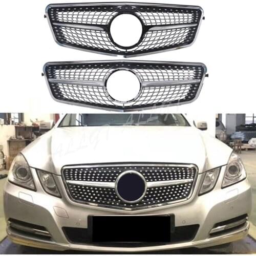 Front Racing Billet Bumper Grille Upper Facelift Grill For Mercedes-Benz E-Class W212 2009 2010 2011 2012 2013 Diamond