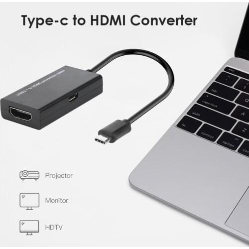 USB Type C To HDMI-compatible Adapter USB 3.1 USB C Male To HDMI-compatible Female Converter Video Cable For MHL Android Phone