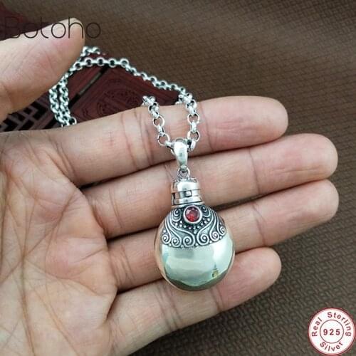925 Silver colour Tibetan Box Pendant vintage sterling silver colour Tibetan Gau Pendant Buddhist Prayer Tibetan Bottle Amulet