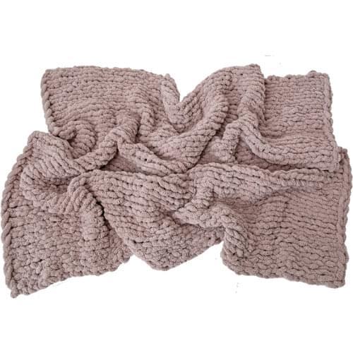 Classic Retro Knitting Thickness Wool Blankets Casual Sofa Cover Blanket Fashion Bed Towel Home Decorative Solid Color Throws