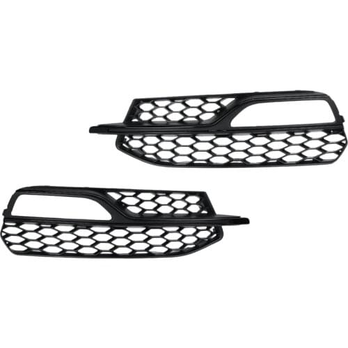 Car Front Bumper Fog Light Lamp Grille Cover Honeycomb Mesh Style for- S3 A3 S-Lines 14-16 8V3807682L 8V3807682G