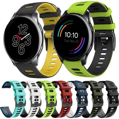 22mm Color matching Sports Silicone Band for Oneplus Watch Strap Watchband for one plus watch Bracelet ремешок Correa