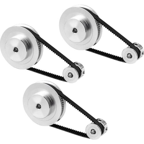 3 Pcs 2GT Synchronous Wheel 1:3 Reduction Drive Belt Wheel 60 Tooth Synchronous Belt Wheel Model Mechanical Belt 8mm