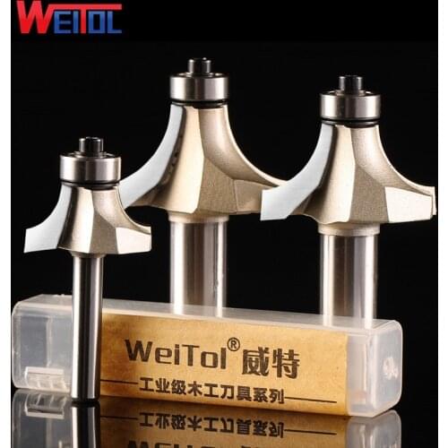 Weitol 1 piece 12.7 mm Round Over Bit with bearing CNC router bit 1/2 inch woodworking bit