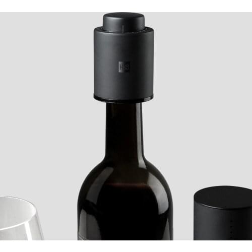 Xiaomi HuoHou Stainless Steel Red Wine Stopper Cool Black Design Vacuum Memory Mini Bottle Cork Cap Keep Wine Fresh up to 7 Days