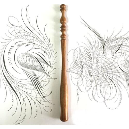 10 pieces per lot New English Professional Wood Carving Calligraphy Straight Dip Pen Holder Body Italy Gothic Dip Pen