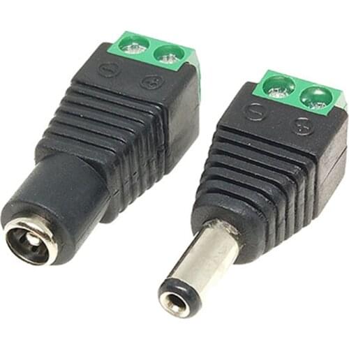 5 Pairs 2.1 x 5.5mm DC Power Plug Jack Adapter Connecter Socket Plug for 3528/5050/5730 single color led tape