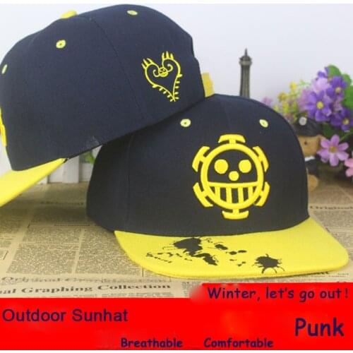 Anime One Piece Trafalgar Law cotton baseball cap Sun hat cosplay gift Hip-hop 2015 NEW FASHION