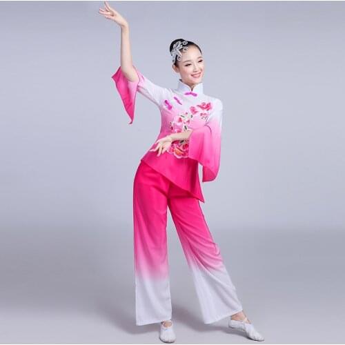 Chinese costume hanfu classical dance costume female 2018 new national fan dance Yangko dance costume