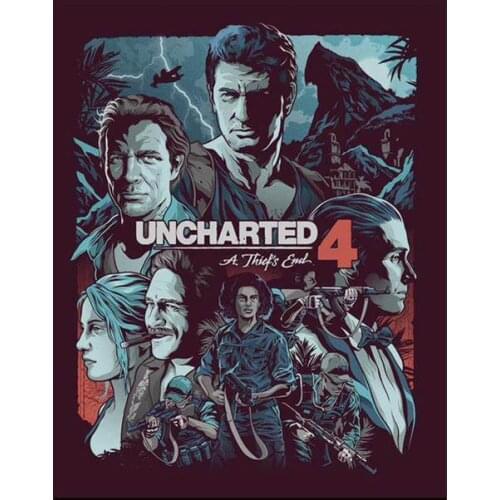 Lot style Choose Uncharted 4 A Thiefs End New Game Art print Silk poster Home Wall Decor